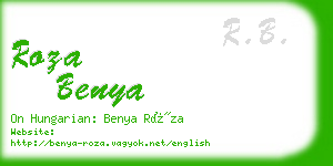 roza benya business card